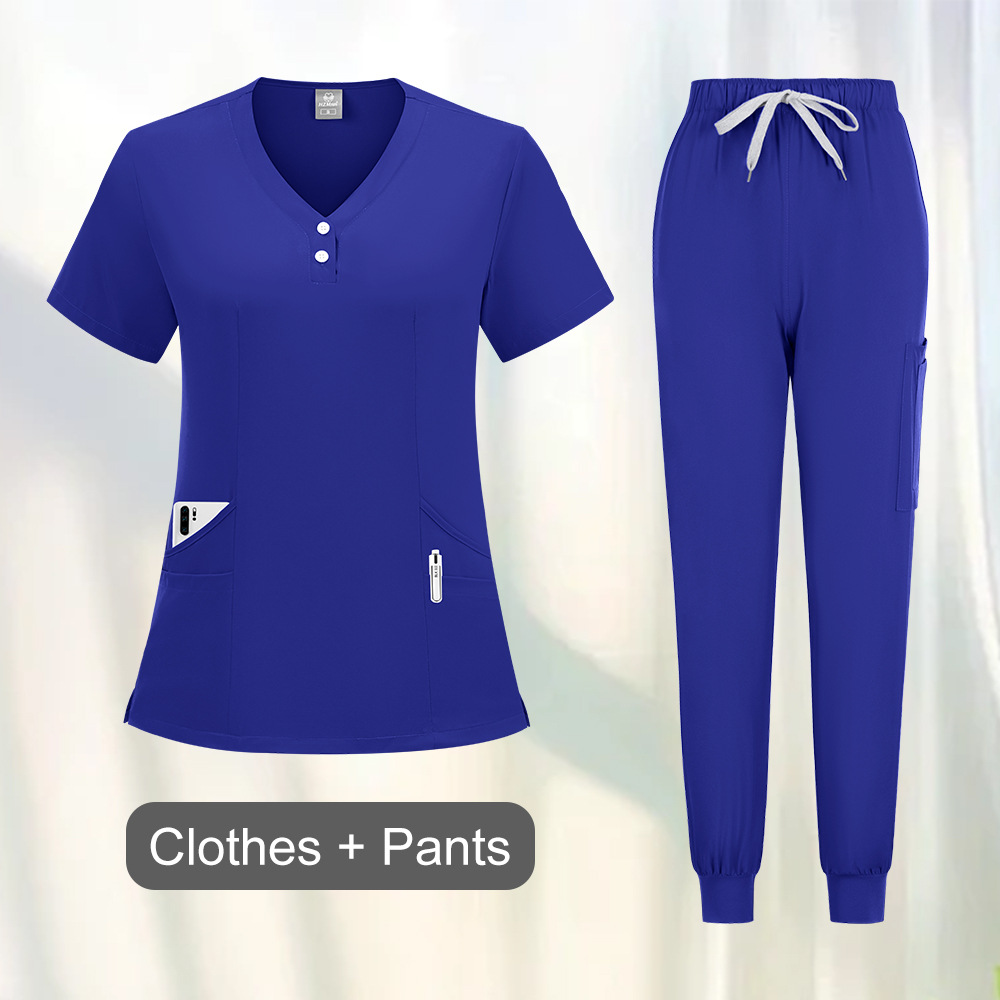 Work Uniform Scrub Top And Pants Nursing Set - Image 6