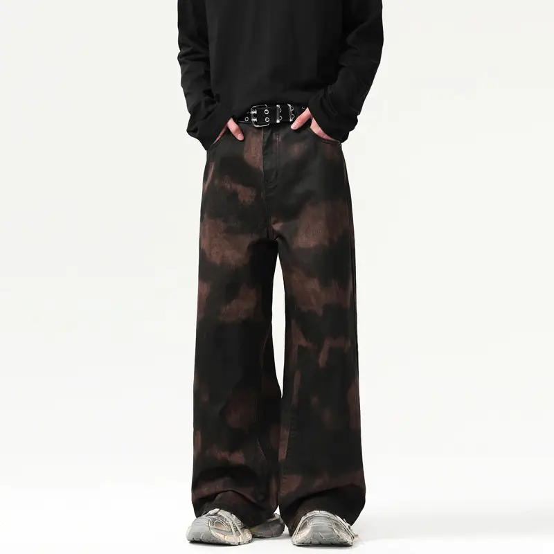 LKTM Men's American Retro Tie-dye Camouflage Printing Casual Pants