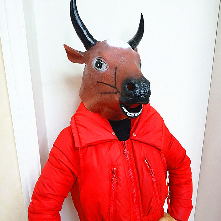 Funny Animal Headgear Single-dog Mask Horse Head Quirky Props For Hilarious Performances