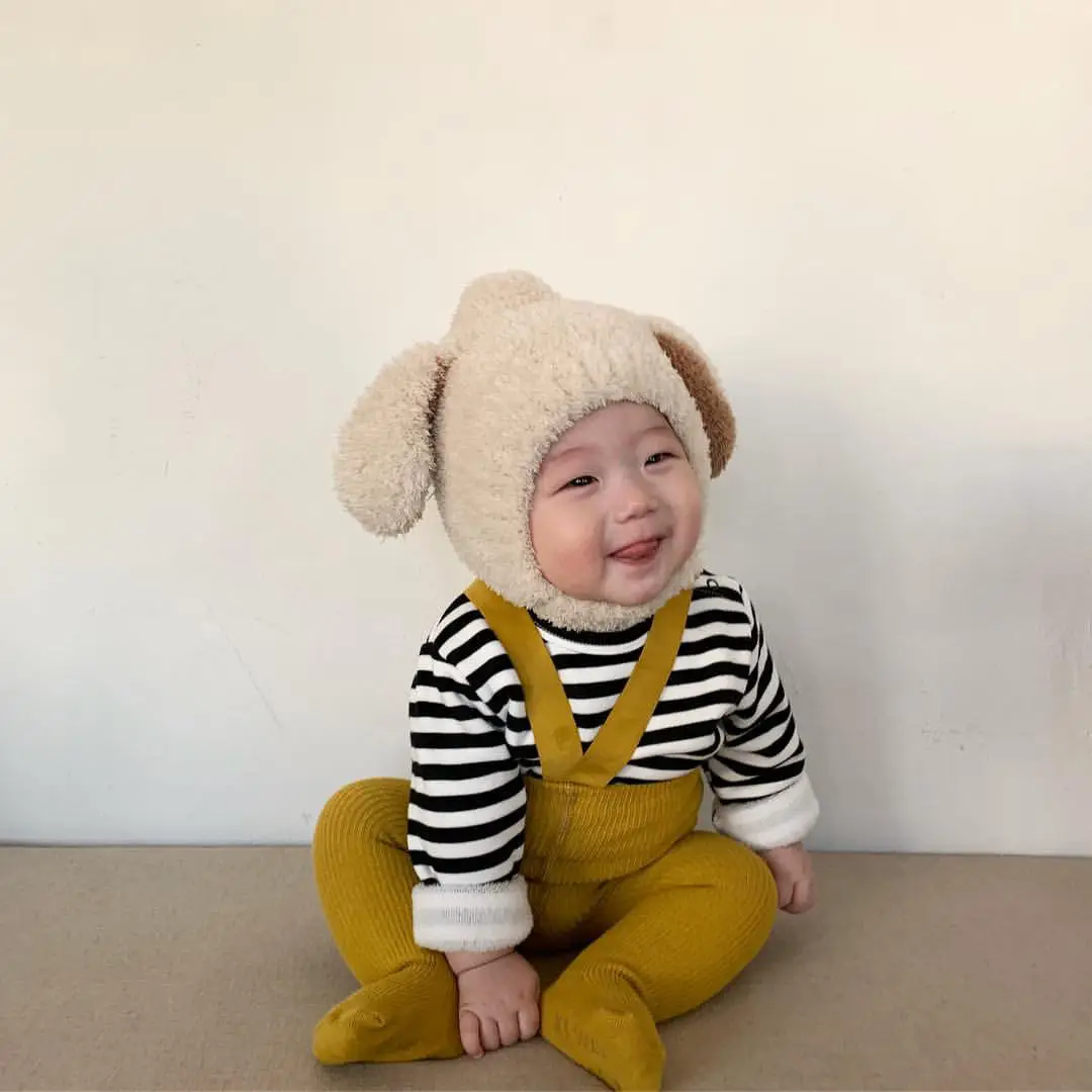 Fluffy Bunny-ear Fleece Earflap Hat For Babies And Toddlers