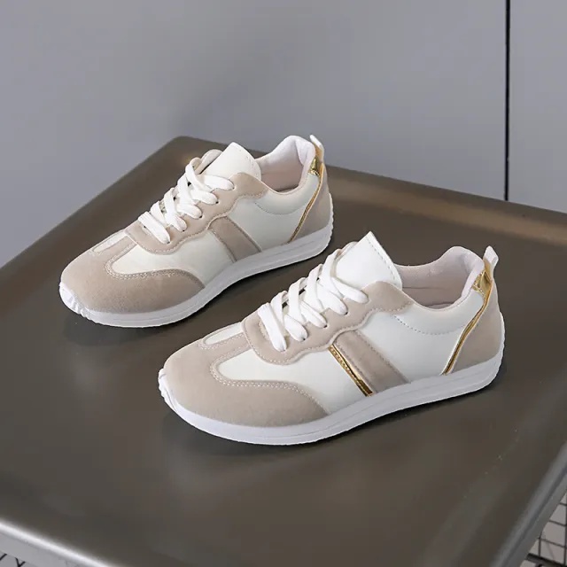 Casual Flat Sports Shoes Women's Low top Large Size Cross border Running Shoes Gray - Shop at LoveMi