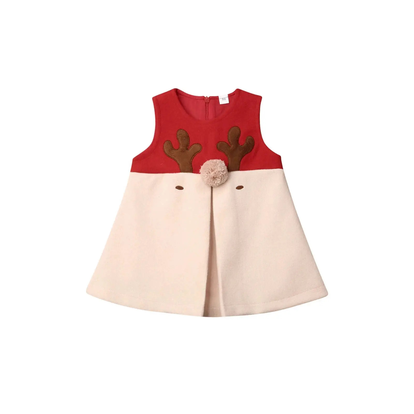 Girls Casual Versatile Wool Vest With A Christmas Print