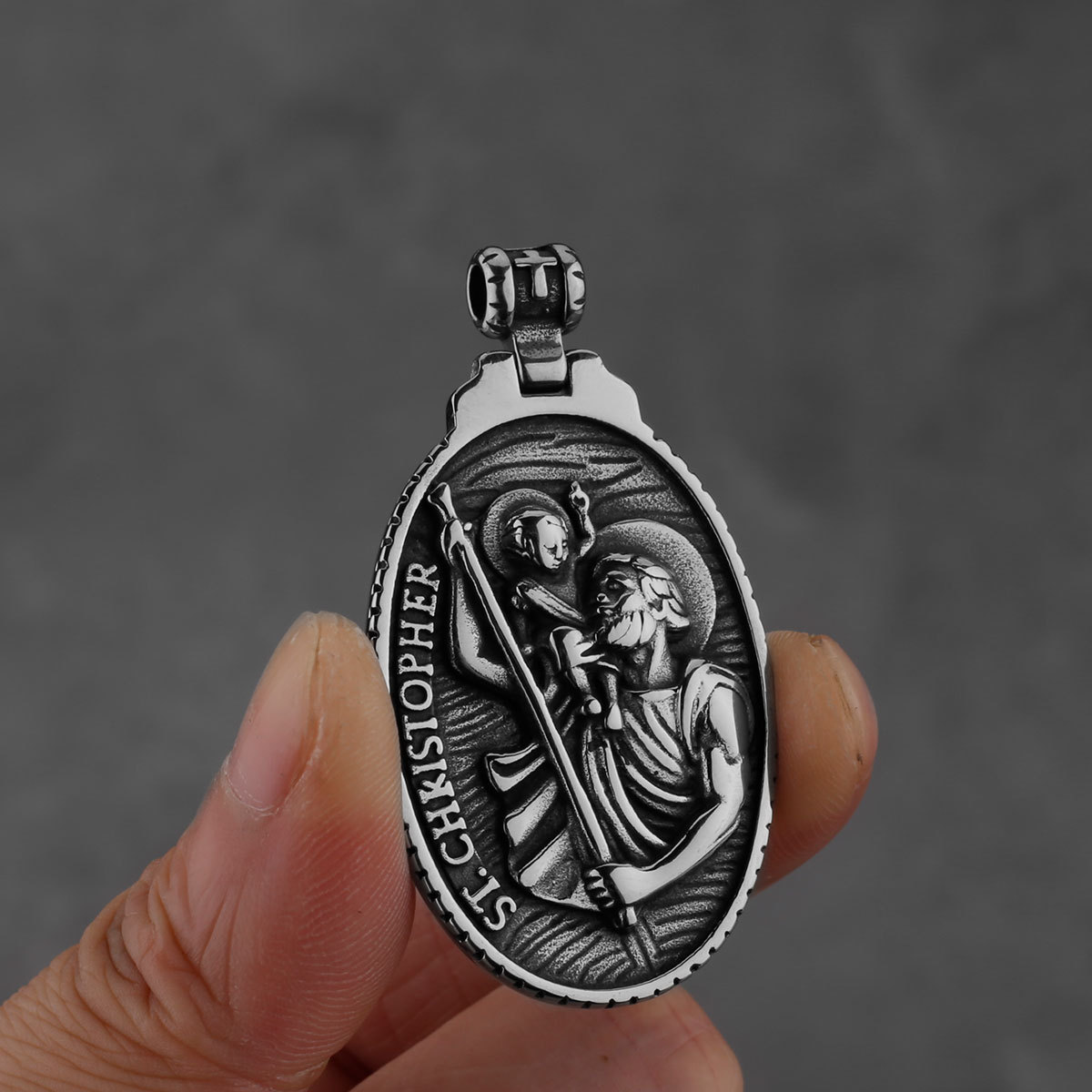 European And American St Cresdorf Cross Stainless Steel Pendant