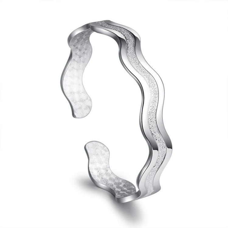 Frosted Double-line Interwoven Water Ripple Bracelet