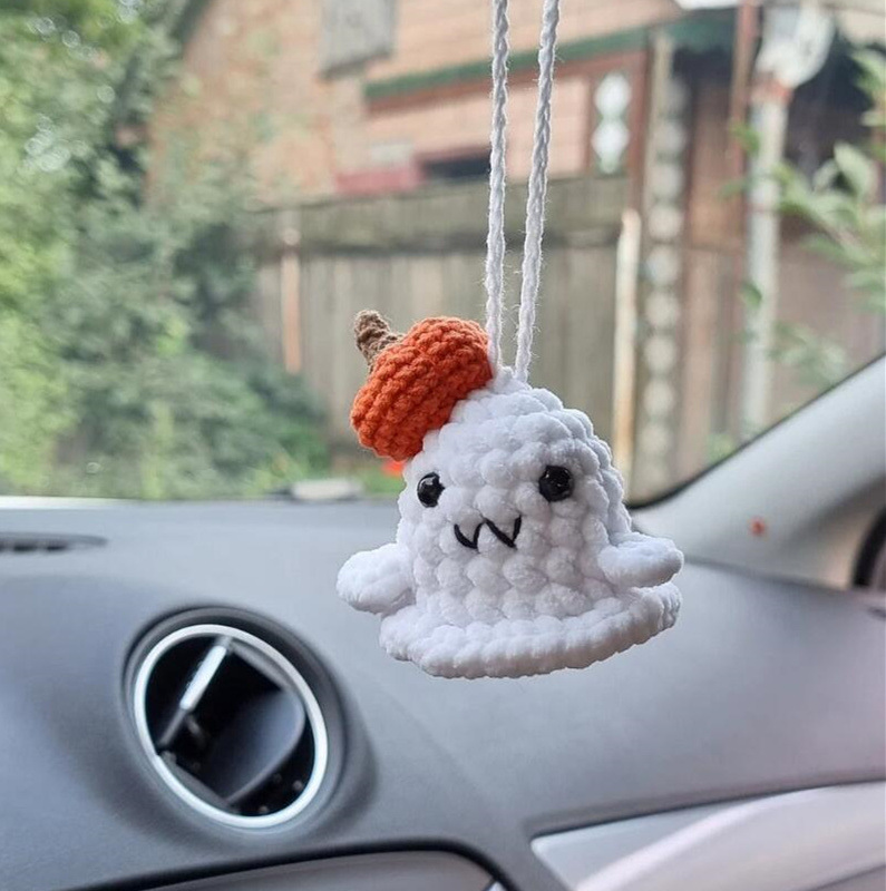 Little Ghost Wears Pumpkin Hat