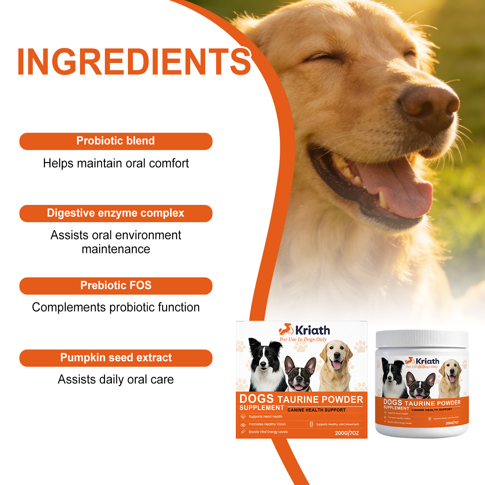Dogs Taurine Powder Supplement