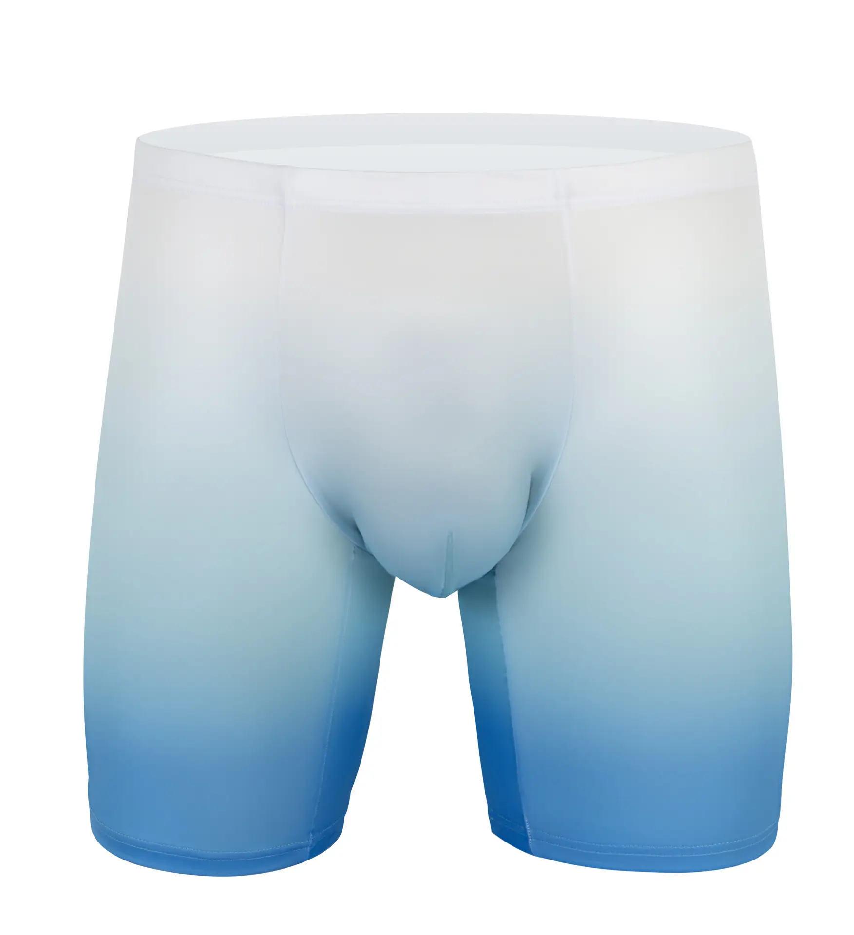 Gradient Color Men's Mid Waist Design Wear-resistant Boxer Briefs