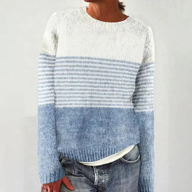 Round Neck Multicolor Loose Fashion Pullover Sweater 8611 Style - Shop at LoveMi