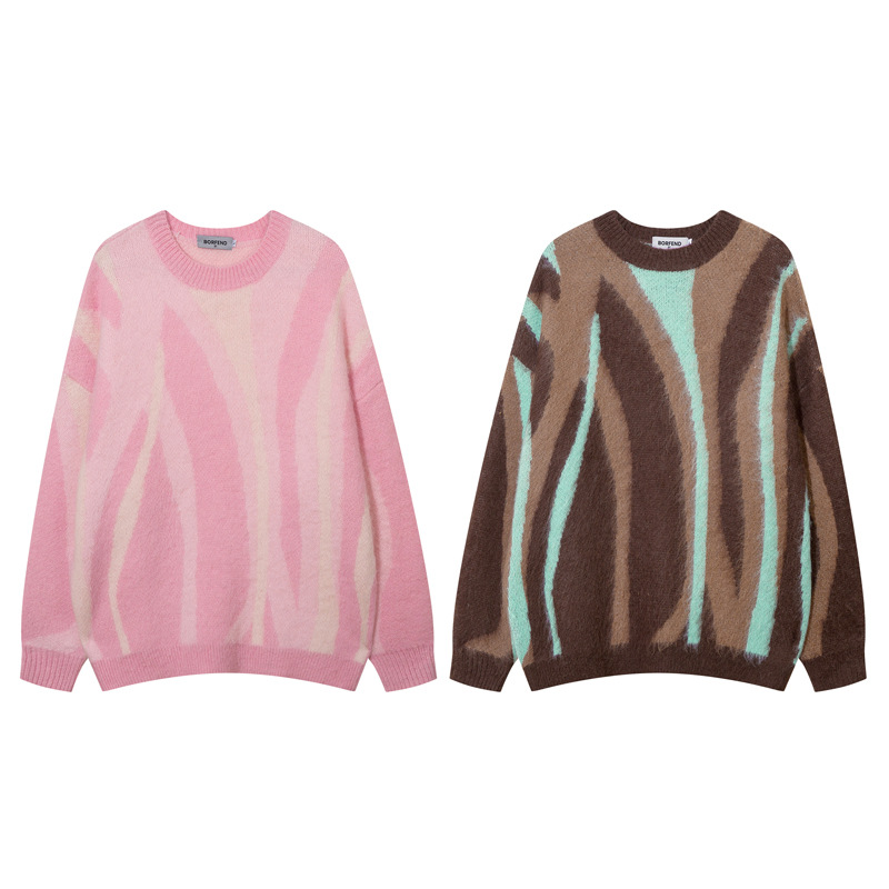 Loose And Lazy Style Couple Furry Sweater