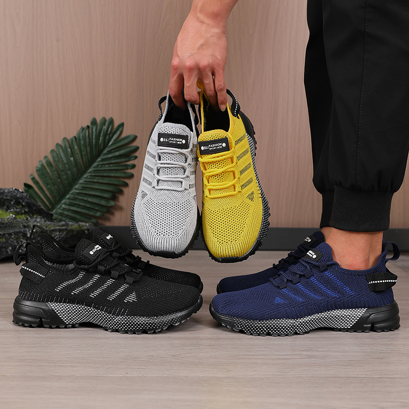Men's Casual Fashionable Lace-up Running And Outdoor Sports Shoes