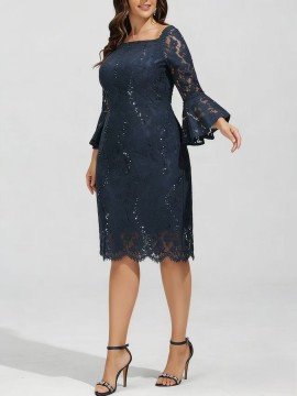 Women's Figure-flattering Heavily Embroidered Dress
