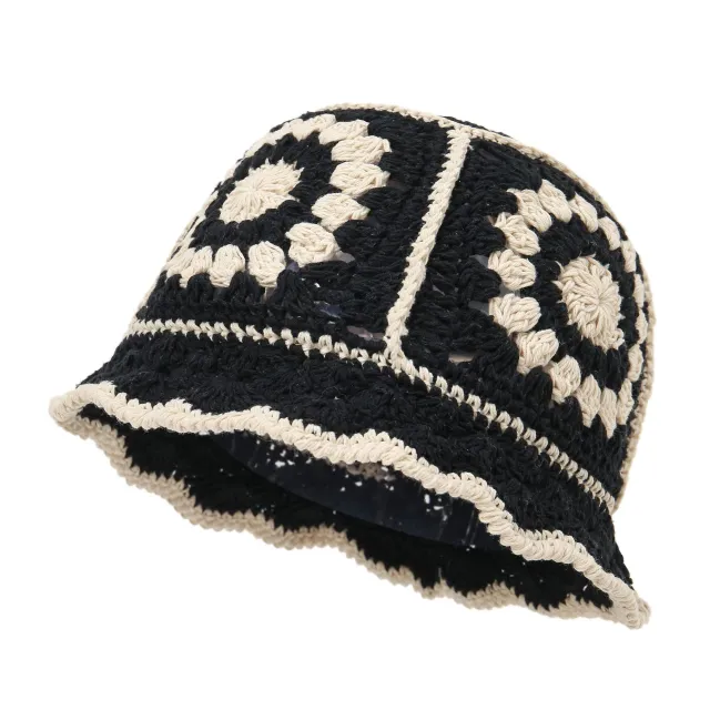 Knitted Fisherman Sun Protection Hat Sun Hat Outdoor UV proof Black - Shop at LoveMi
