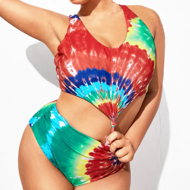 New Cover Your Belly With High Waist Skirt Split Large Size Swimsuit Picture Color 1Xl - Shop at LoveMi
