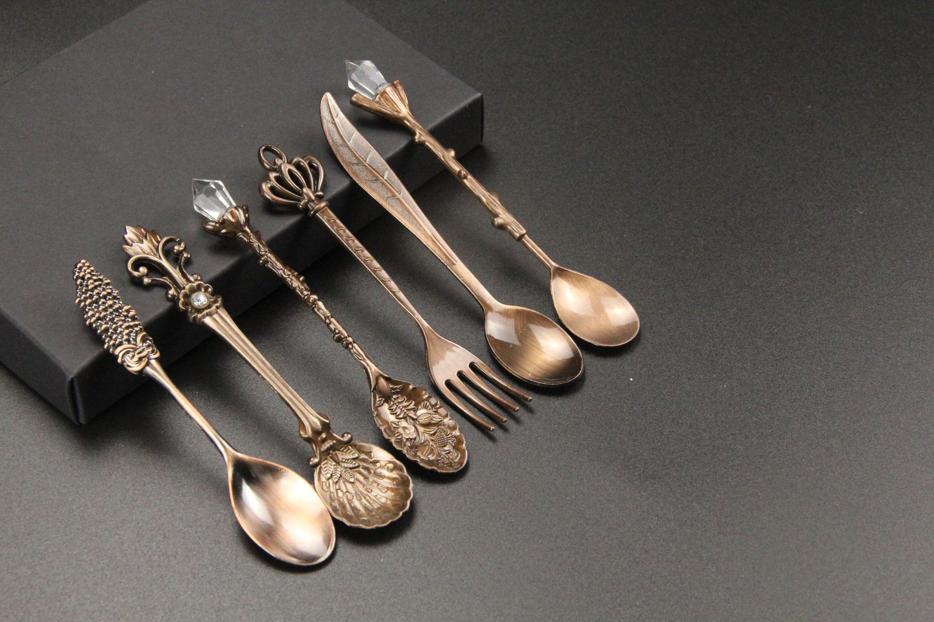 Title 2, Retro Court Coffee Spoon 6 PCs Suit Jam Spoon D...