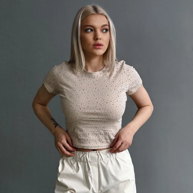 European And American Skinny Versatile Top For Women Khaki - Shop at LoveMi