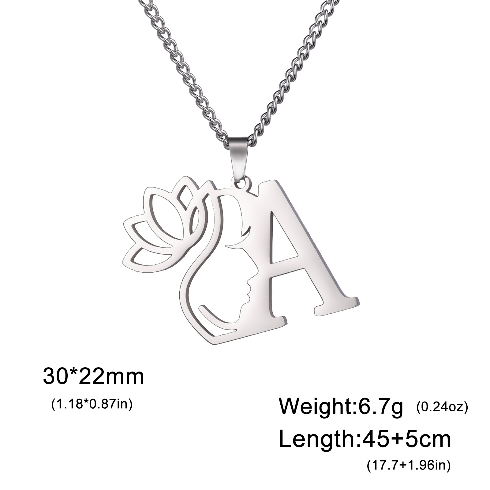 Letter Stainless Steel Fashion Casual Necklace