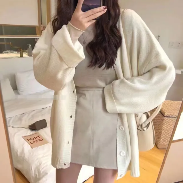 All match Sweater Lazy Coat Women White - Shop at LoveMi