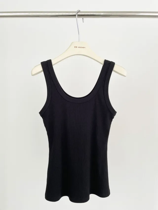 Spring Inner Knitted Vest Upright Version Waist controlled Top Black 3196 - Shop at LoveMi