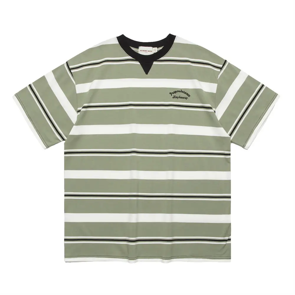 Men's Contrast Striped Short-sleeved T-shirt