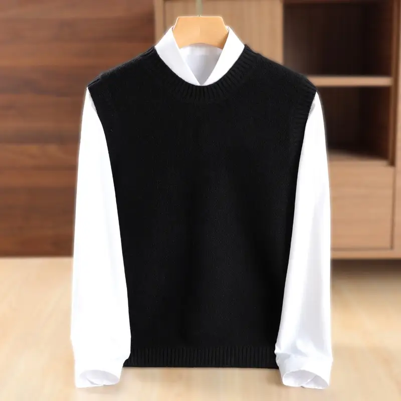 Fashionable Casual Wool Sweater Men's Vest Coverture