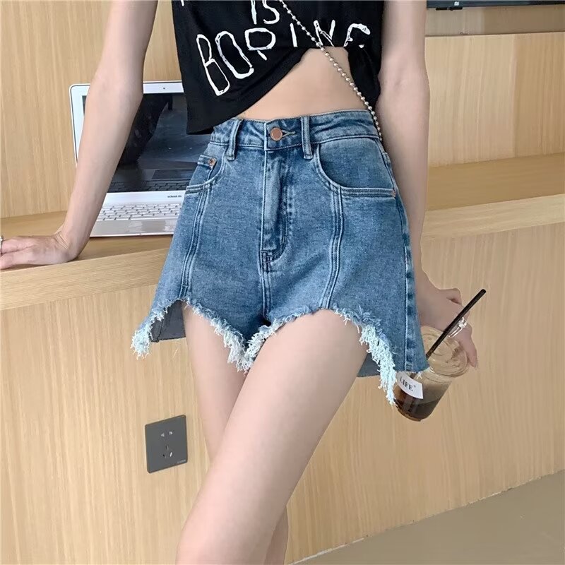 Mens Lightweight Summer Cropped Denim Shorts