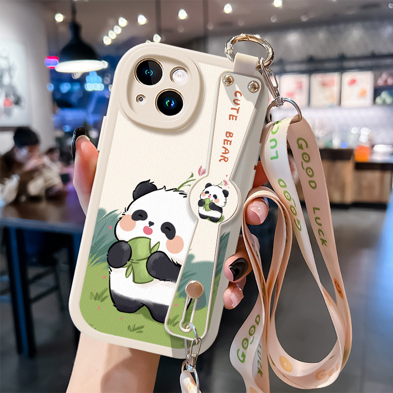 Backable Lambskin Drop-resistant Slung Over One Shoulder Phone Cover