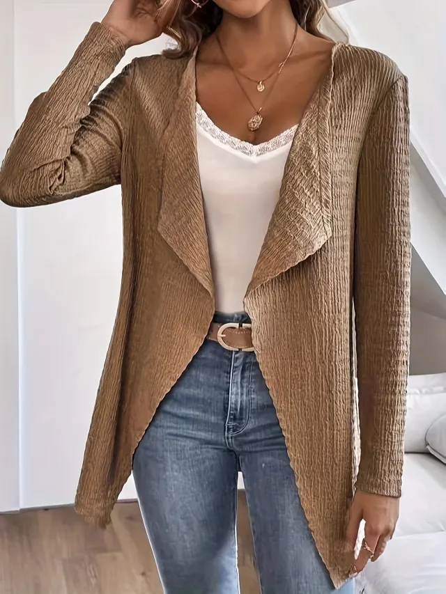 Casual Loose Clothes Knitted Jacket Khaki - Shop at LoveMi