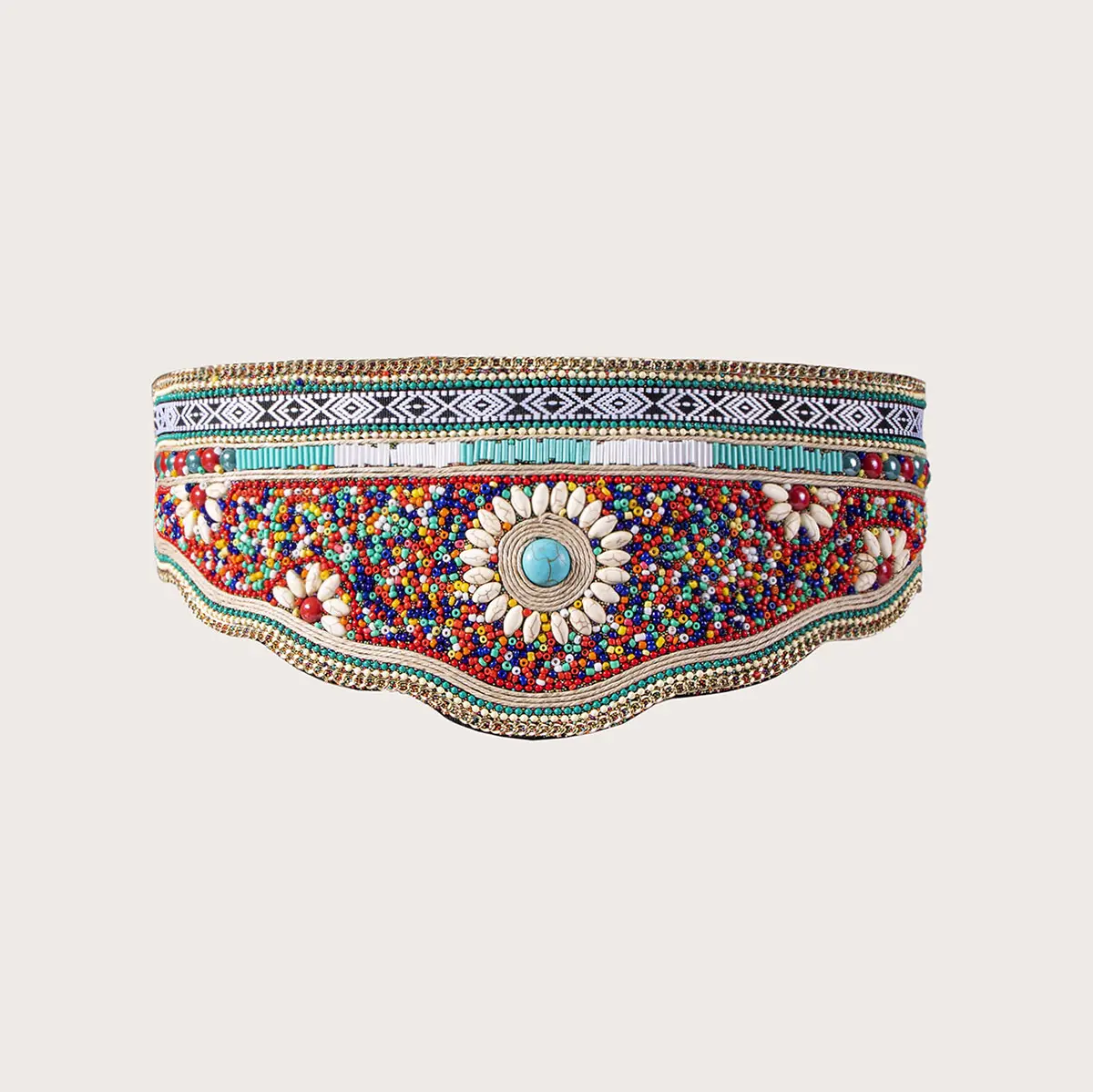 Ethnic Beads Hemp Rope Shell Popular Wide