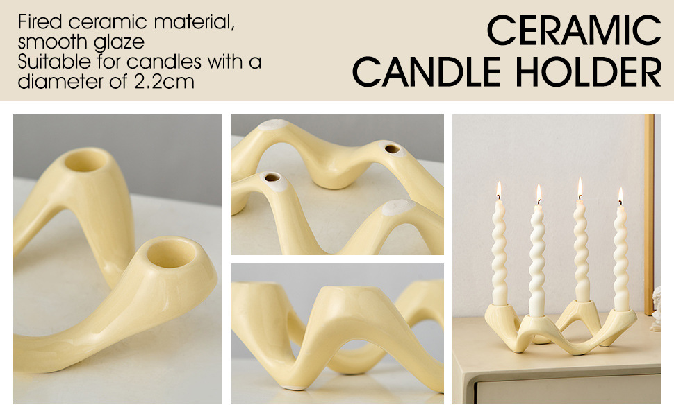 Title 2, Ceramic Four-hole Candle Holder Wedding Props S...