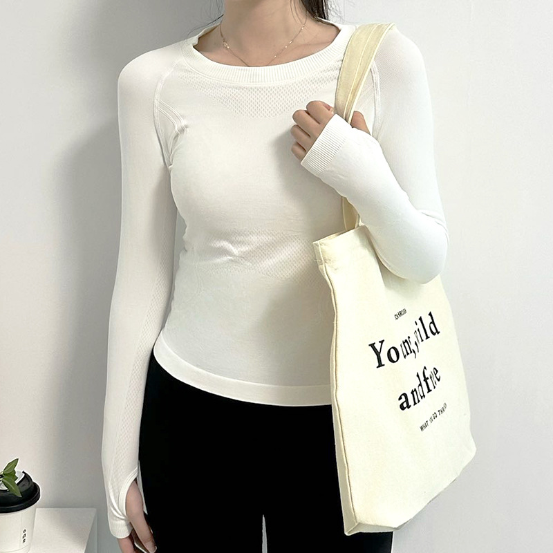 Long-sleeve Breathable Workout Top For Outdoor Yoga