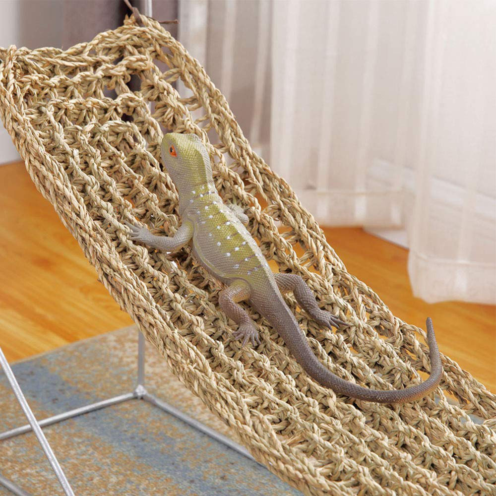 Title 3, Sea Straw Rope Rectangular Hand-woven Pet Hammo...