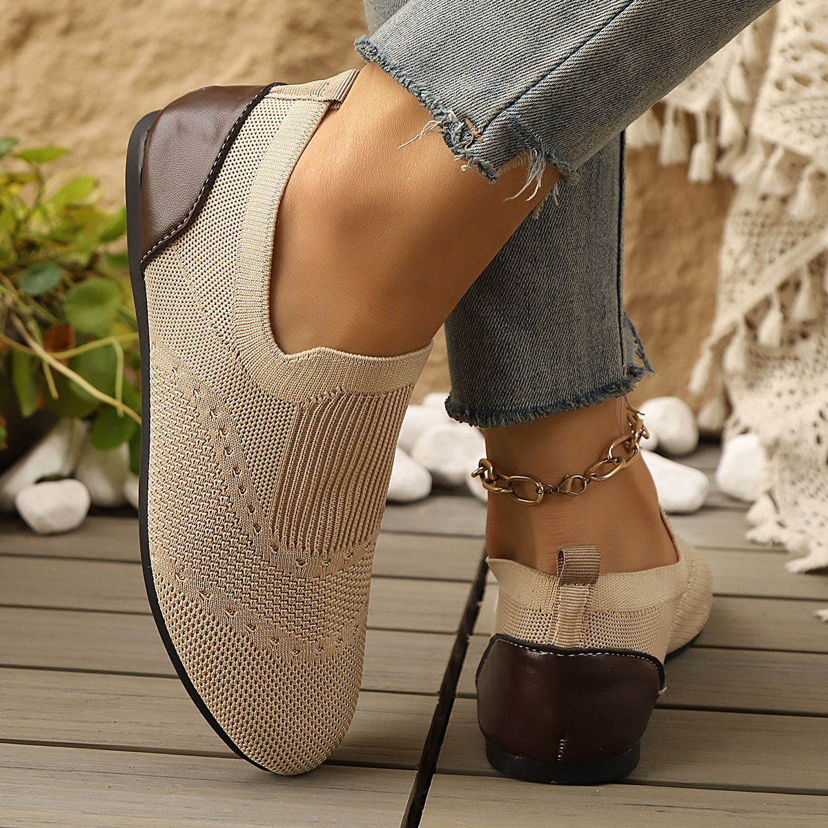 Fly knit Shoes Flat-Soled Breathable Casual 18 ff20c58c 7502 4ed1 82ac 871453c3ce35