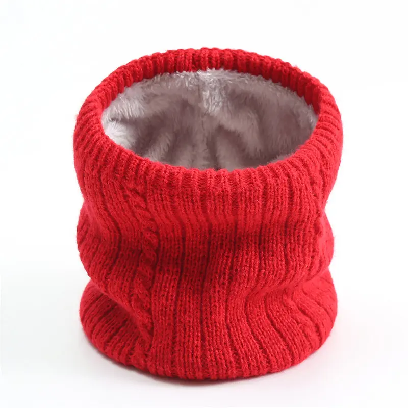 Twist Wide Striped Fleece-lined Knitting Scarf for Men