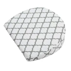 Maternity Waist Protection Sleeping Pillow Backrest - Cotton White Geometric - View 1