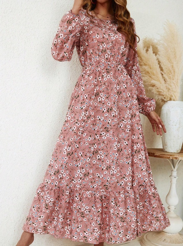 Vintage Print Long-sleeve Dress 24 ff29f036 442e 49e4 9069 e281a130715a
