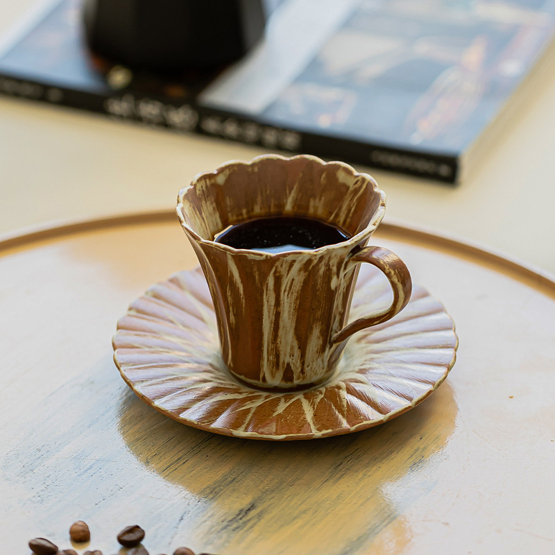 Artist-Collaboration Stoneware Espresso Cup And Saucer Set