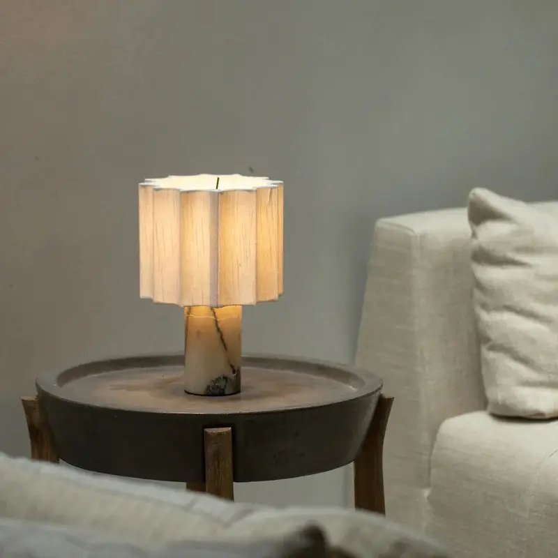 Modern Minimalist Marble Creative Pleated Cloth Cover