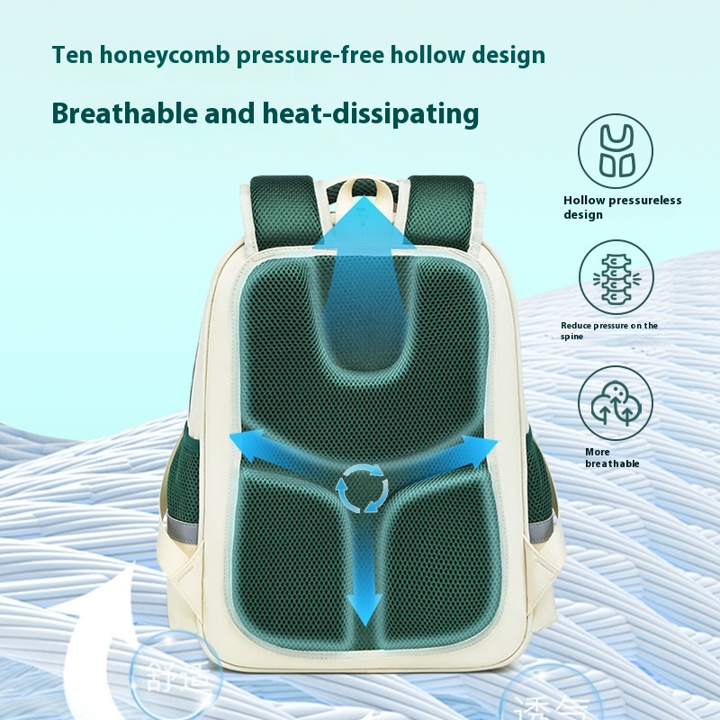 حقيبة ظهر كبيرة بسعة واسعة بطراز إنجليزي للجامعة