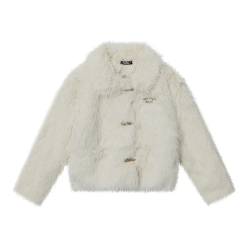 European And American Cashmere Fur High-grade Coat For Women - Apricot