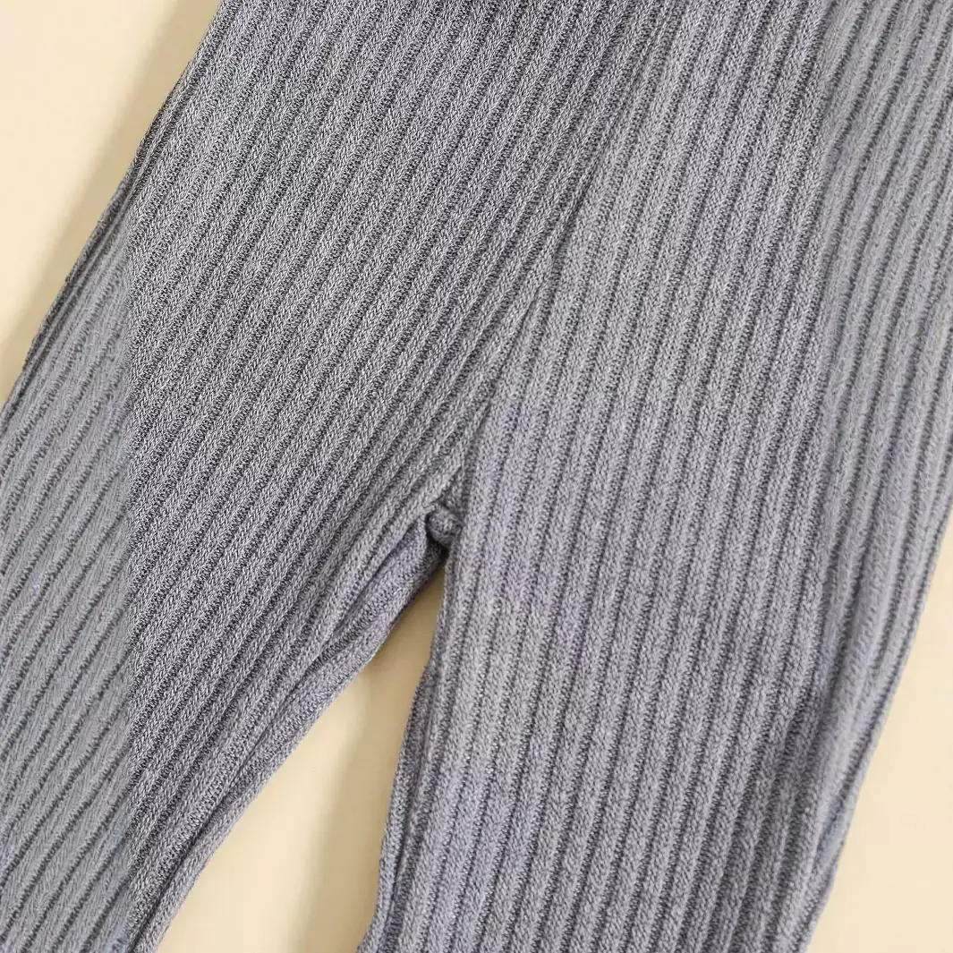 Girls' Knitted Cotton Leggings Warm-keeping Pants Long Pants Straight-leg Pants
