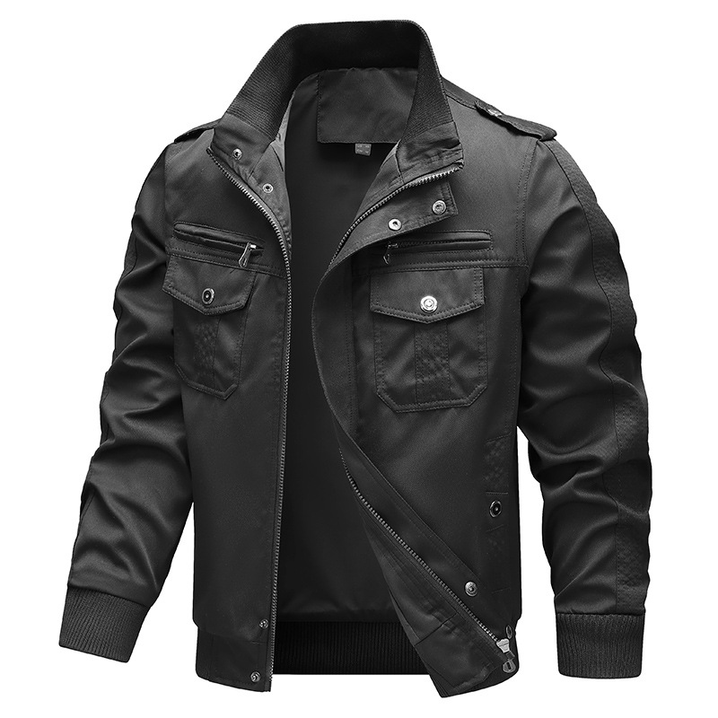 Multi-pocket Cotton Oversized Military-style Jacket Trendy