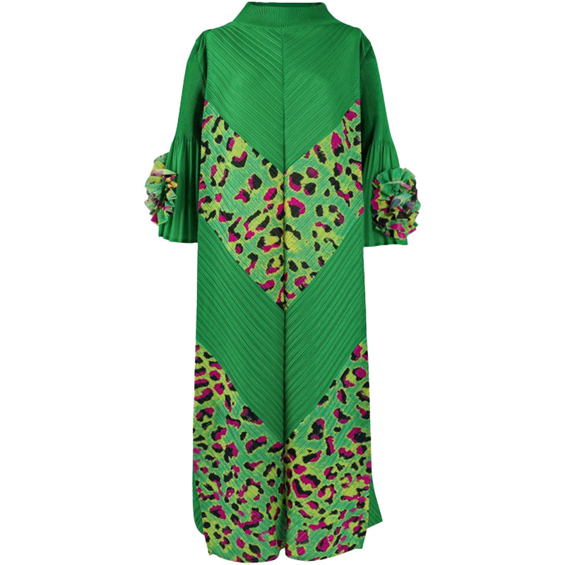 Leopard Print Clutch Flower Casual Dress