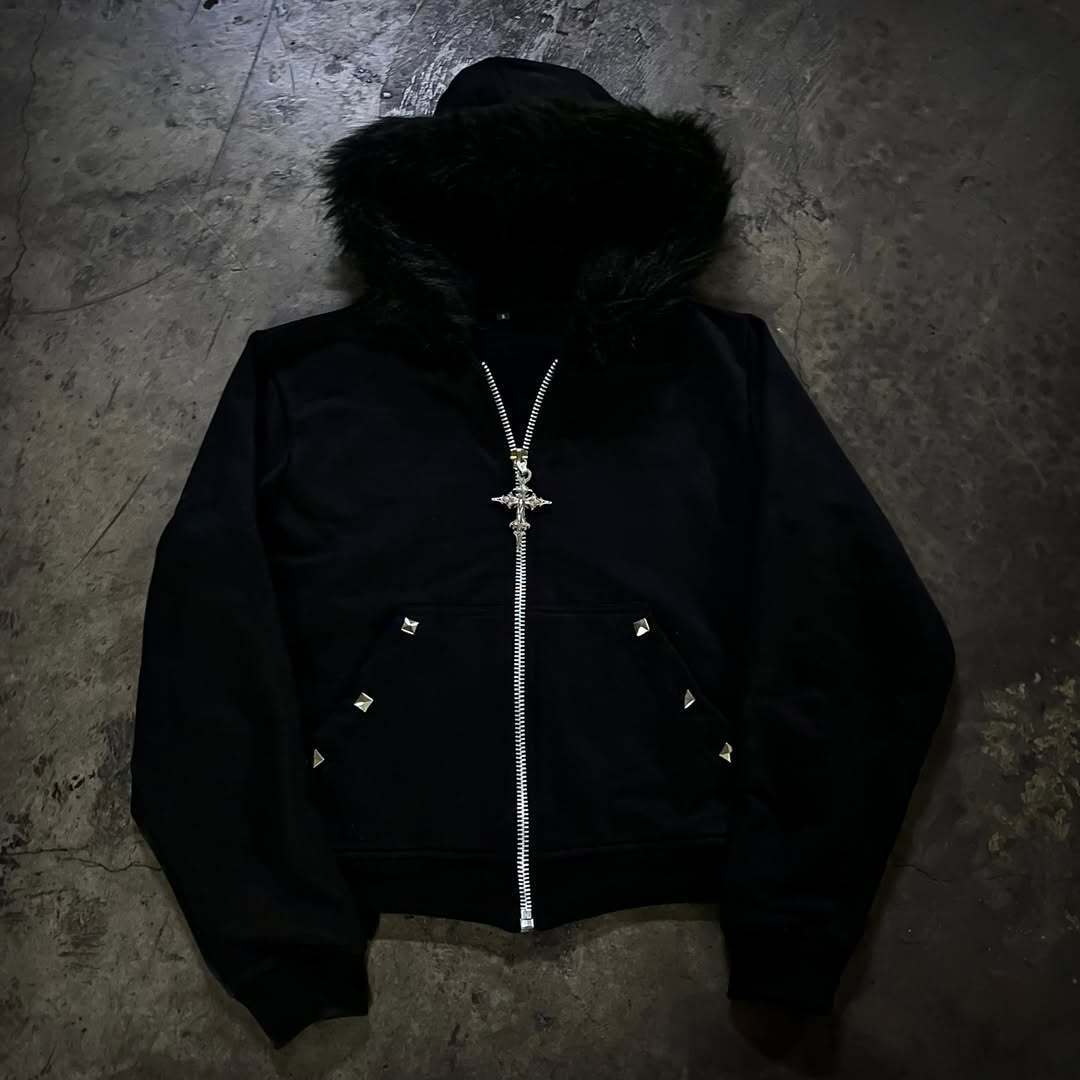 Fleece-lined Hat Sweatshirt Long-sleeve Hoodie product image