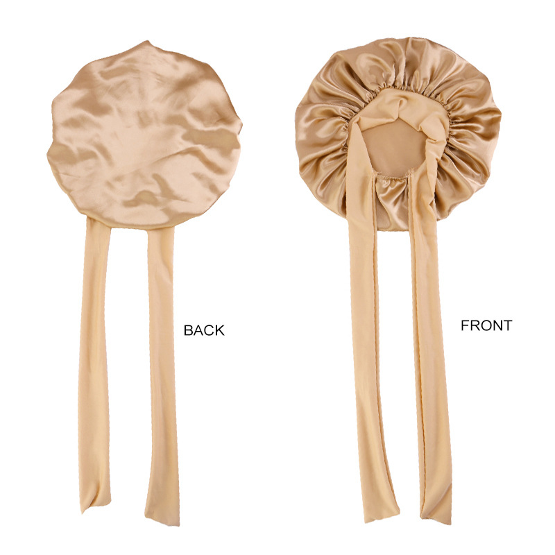 Solid Color Simulation Silk Elastic Ribbon Colored Ding Round Hat