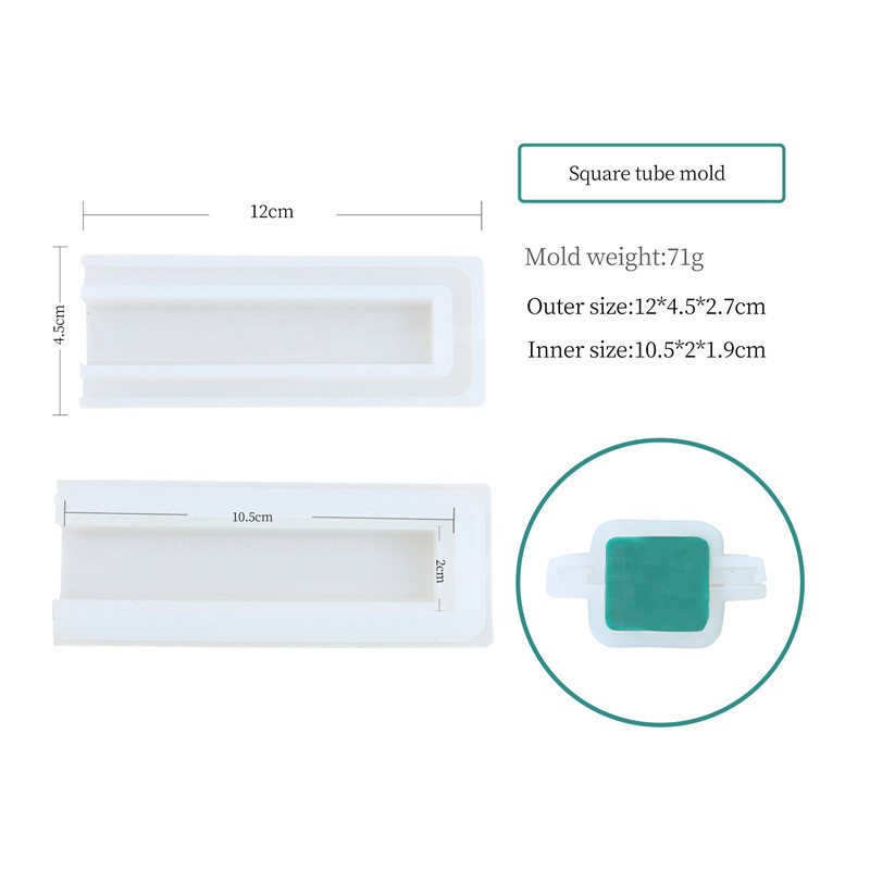 Silicone Square Tube Mold 12cm