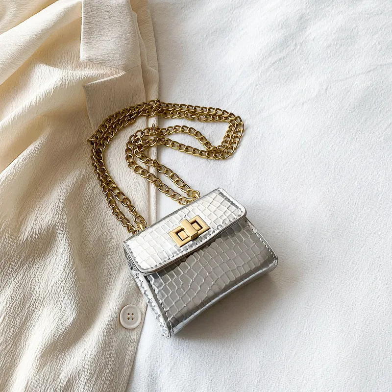 Trendy One-shoulder Bag Casual Simple - Silver