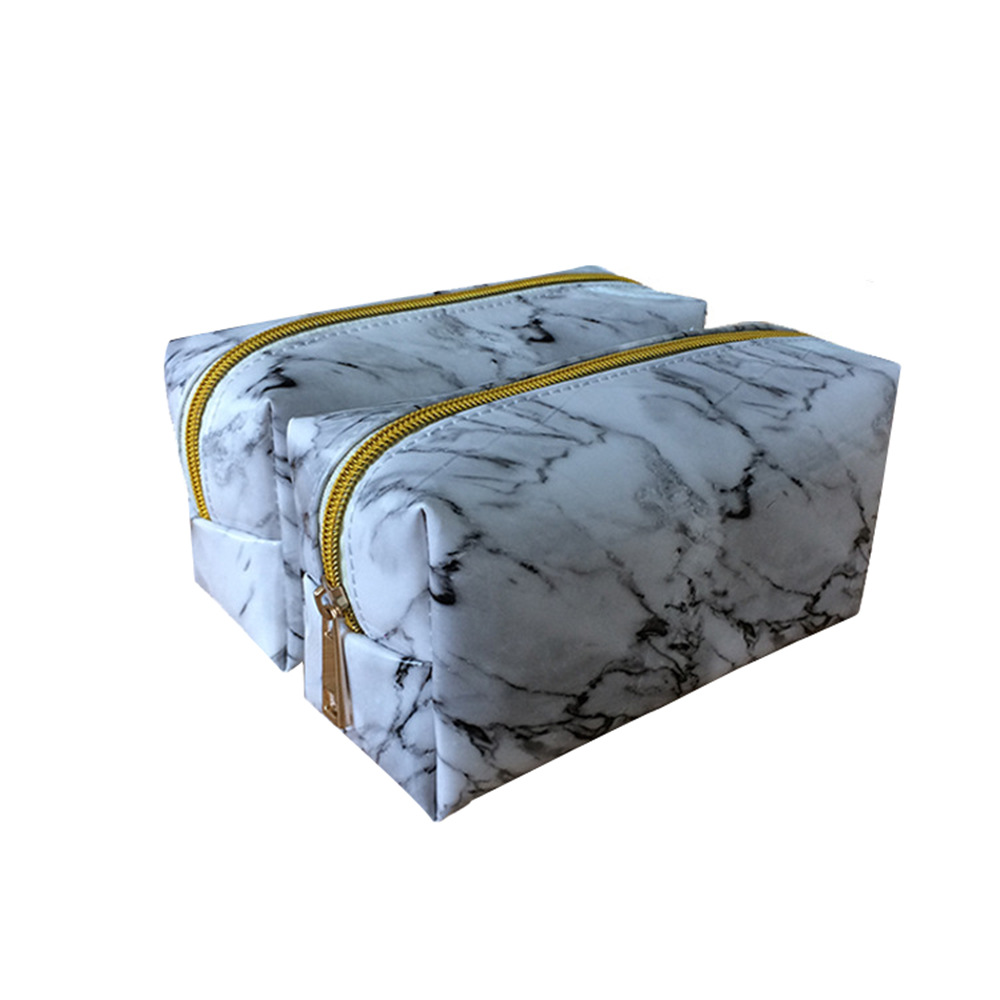 Title 9, New Marbled White PU Cosmetic Storage Bag Keep ...