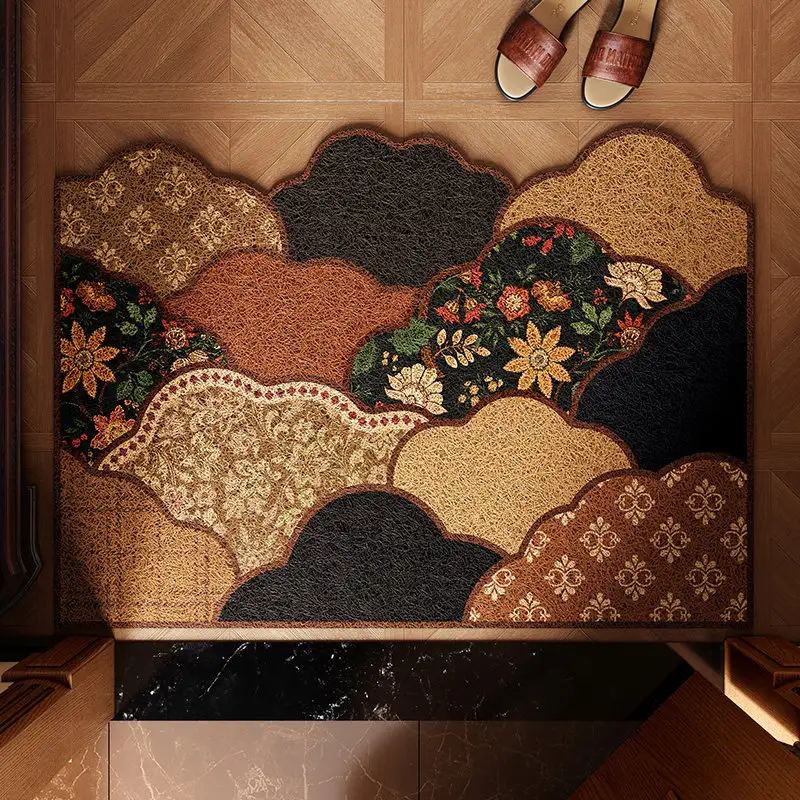 Chinese-style Decorative Home Retro High-End Cut-to-Fit Entryway Doormat