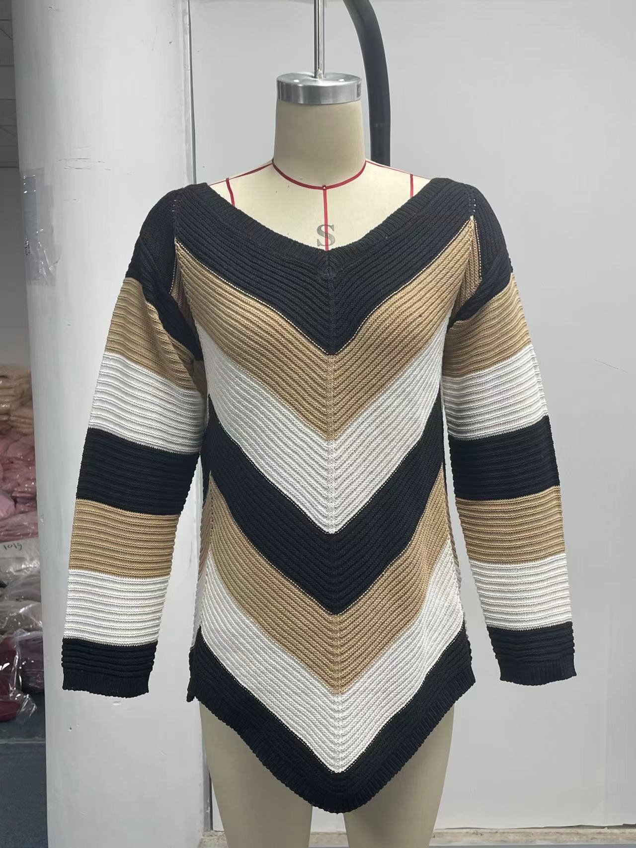 Title 14, Damen Colorblock Strickpullover, neuer lockerer...