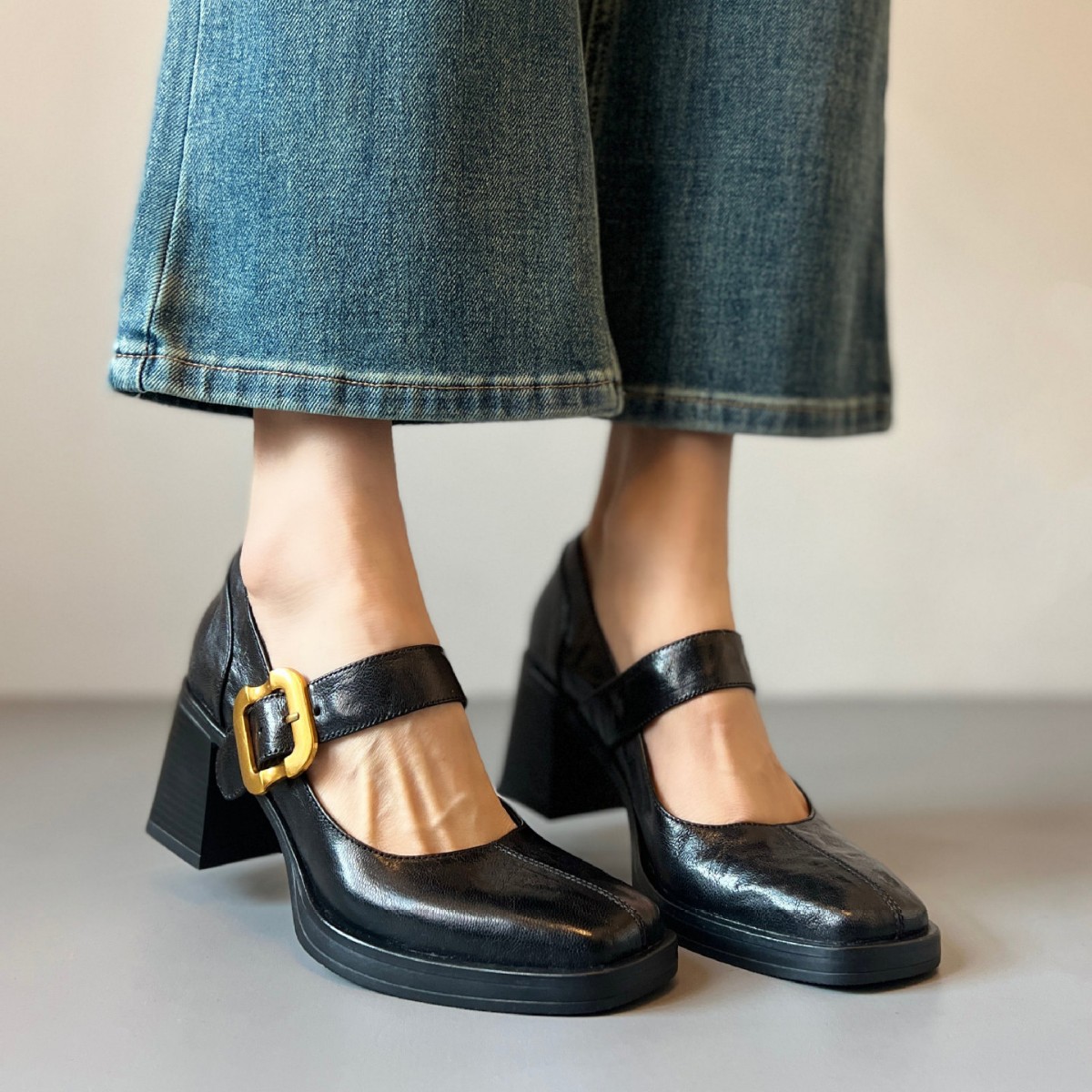 Women's Versatile Retro High Heels Mary Jane Shoes